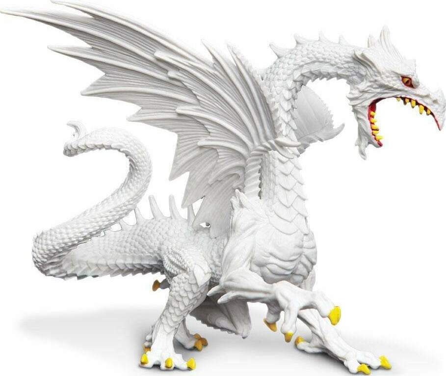 Glow-in-the-Dark Snow Dragon Figurine