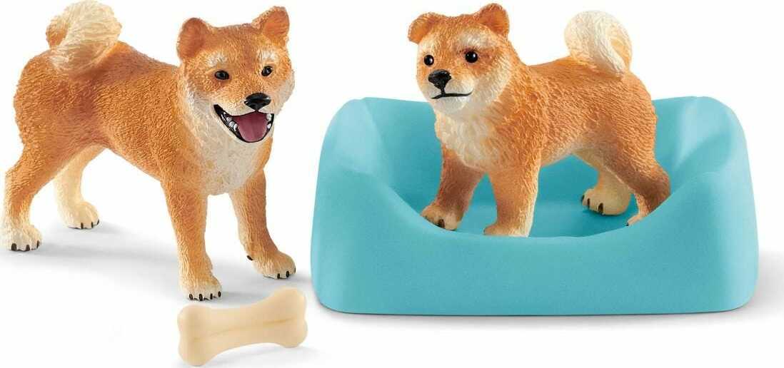 Shiba Inu Mother and Puppy