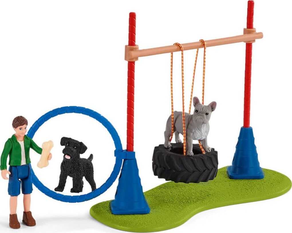 schleich Farm Life Puppy Agility Training