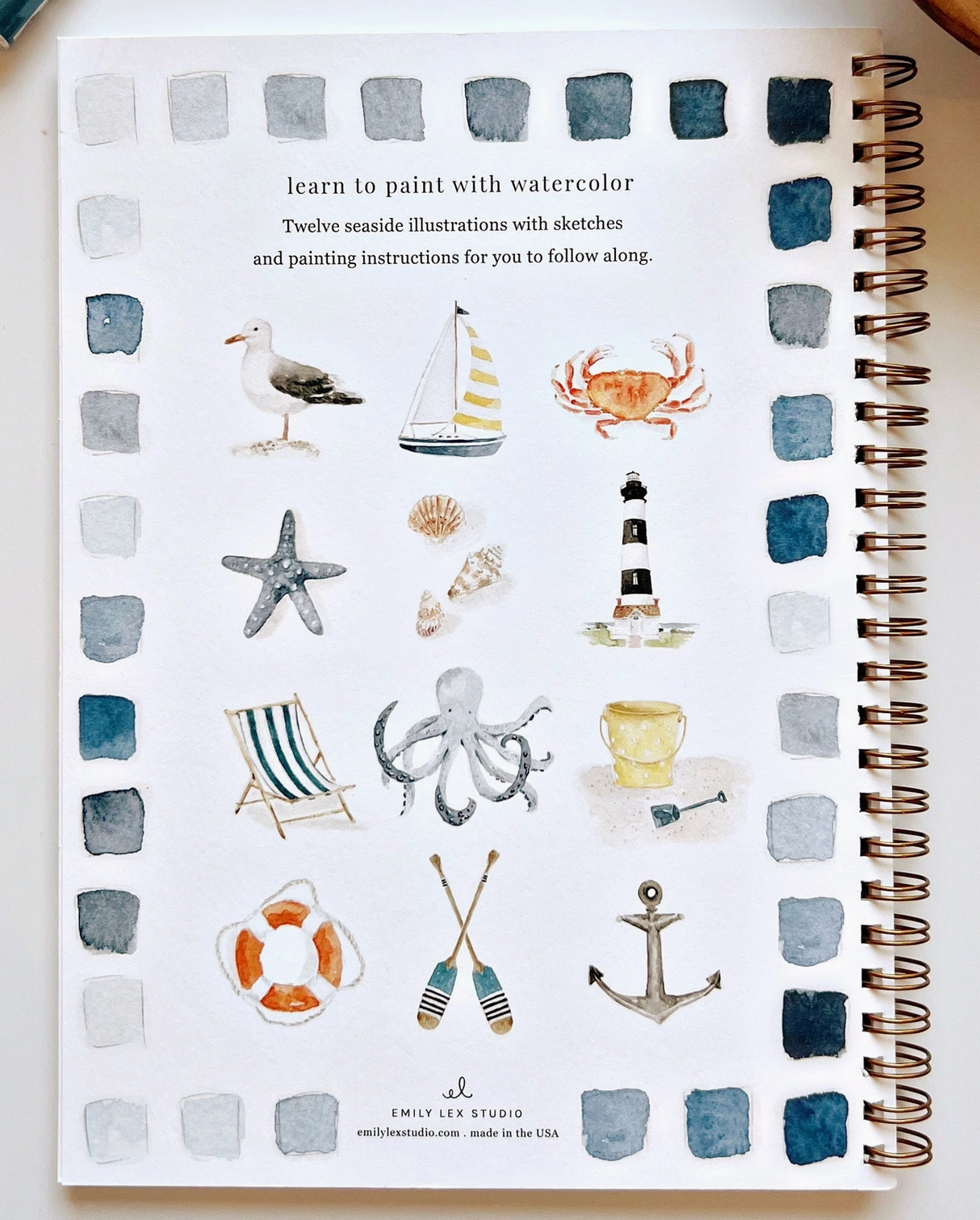 Seaside Watercolor Workbook
