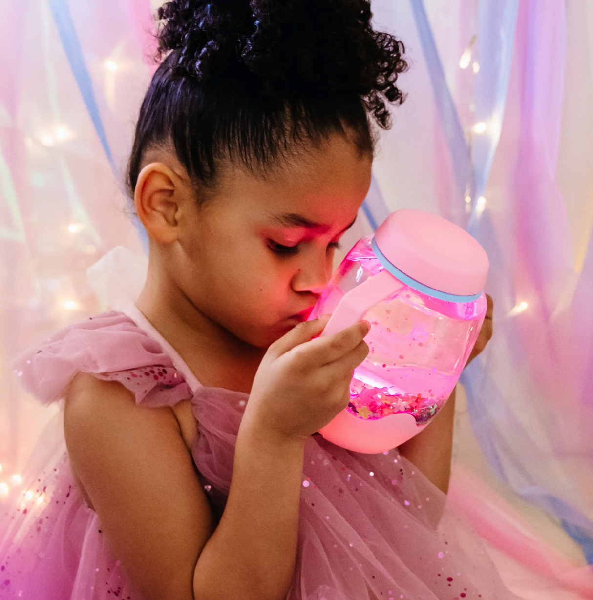 Sensory Play Jar - Bubblegum Pink