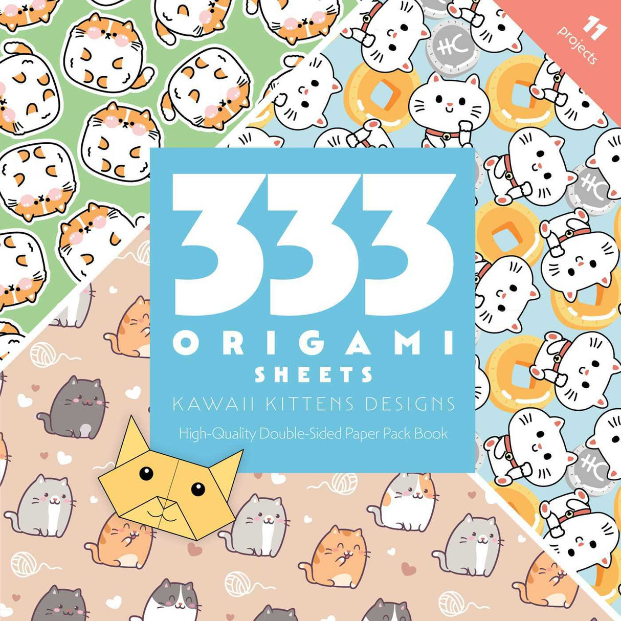 333 Origami Sheets Kawaii Kittens Designs