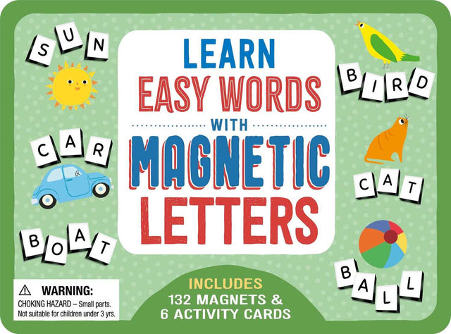 Learn Easy Words with Magnetic Letters: Includes 132 Magnets & 6 Activity Cards
