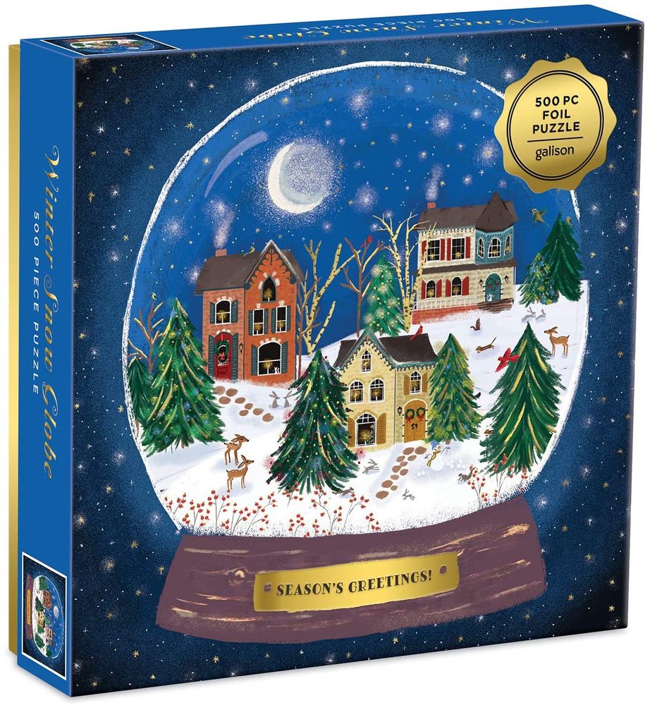 500 Piece Puzzle, Winter Snow Globe