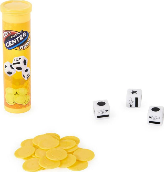 The Game Of Left Center Right - Easy Addictive Travel Tube Fun Dice Game