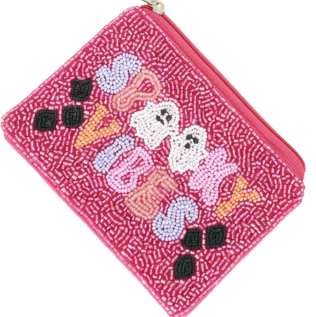 Spooky Vibes Beaded Coin Bag