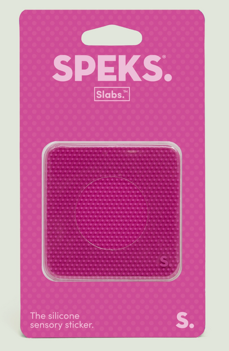Speks Slabs Static Pink - Sensory Silicone Sticker