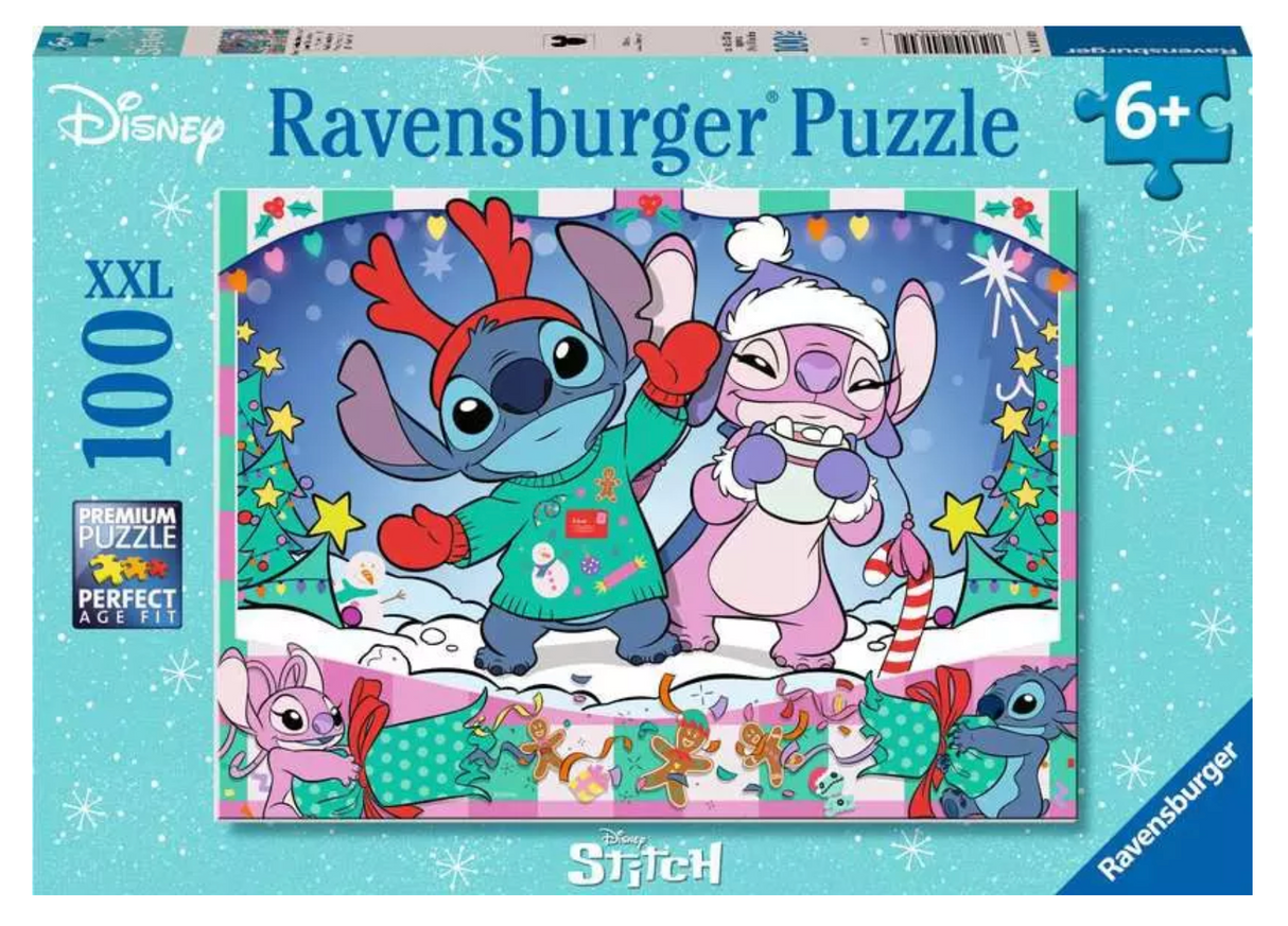 100 Piece Puzzle, Disney Stitch Christmas