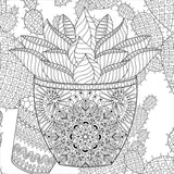 Succulents Adult Coloring Book