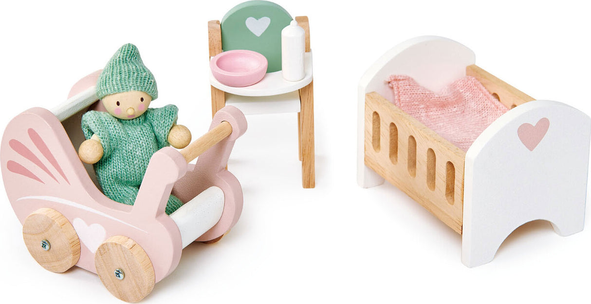 Dolls House Nursery Set - Tender Leaf