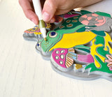 iHeartArt Marker By Numbers Garden Stone Frog & Mushroom