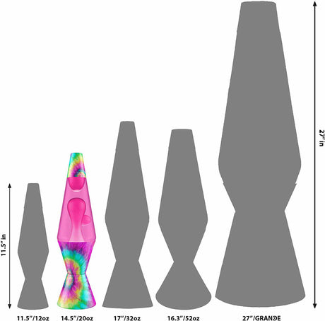 Lava Lamp - Tie Dye Pink Spiral - Pickup Only