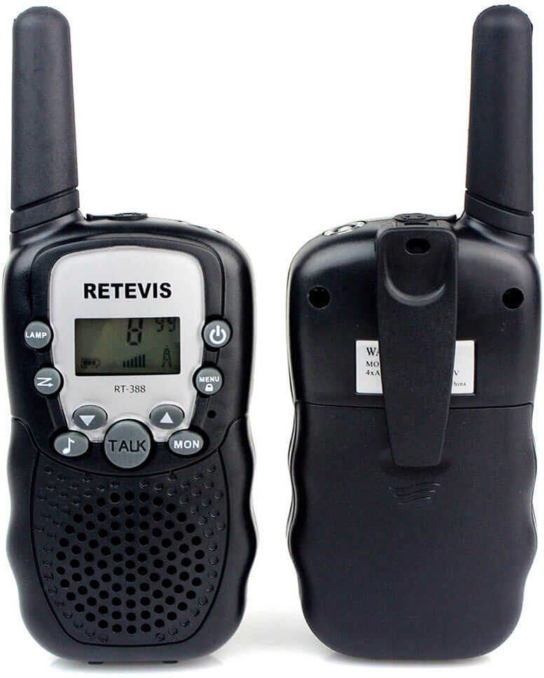 Walkie Talkie Set of Two - Black