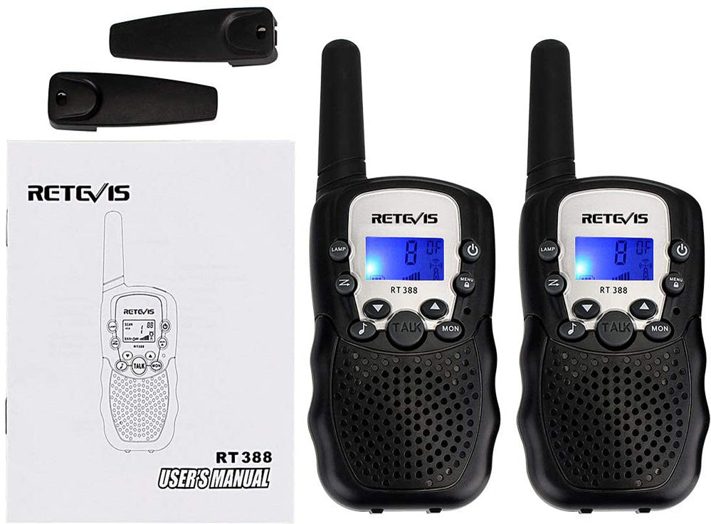 Walkie Talkie Set of Two - Black