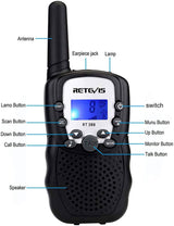 Walkie Talkie Set of Two - Black