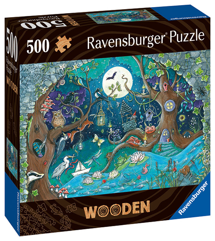 500 Piece Wooden Puzzle, Fantasy Forest