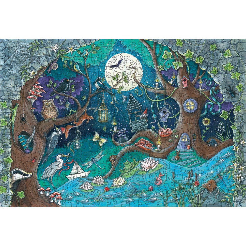 500 Piece Wooden Puzzle, Fantasy Forest
