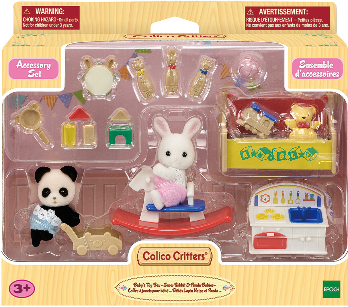 Calico Critters Baby's Toy Box - Snow Rabbit & Panda Babies