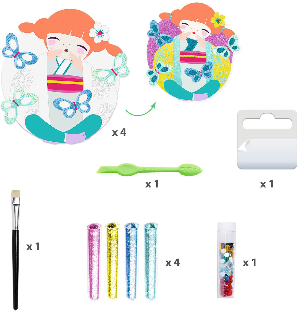 Onnanoko Glitter & Gem Boards Kit