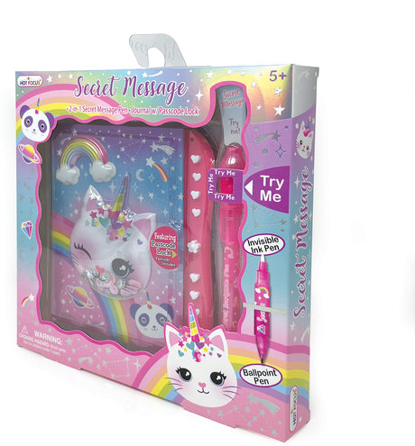 Caticorn 2-in-1 Secret Message Pen & Journal Set