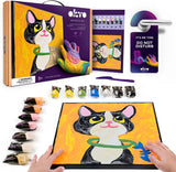 OKTO Sensory Art Coloring with Clay Set by Numbers Cat