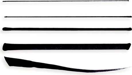 The Ink Works 5 Black Markers Assorted Sizes