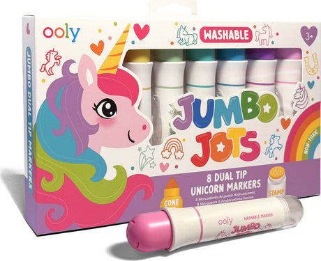 Jumbo Jots 8 Dual Tip Unicorn Markers