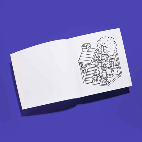 Cozy Art Tiny House Coloring Notebook