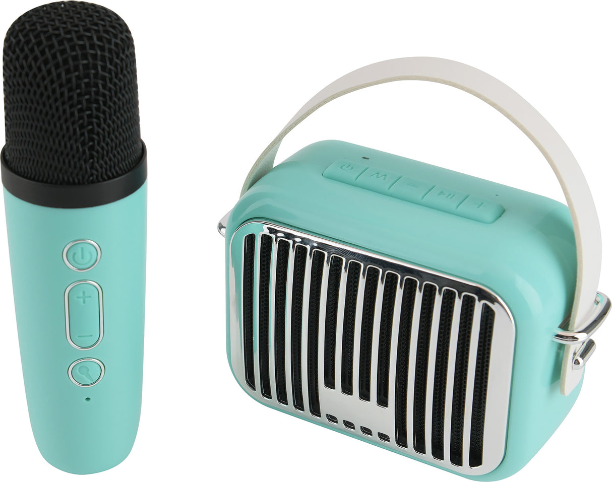 Pocket Karaoke Speaker and Microphone Combo - Teal Edition