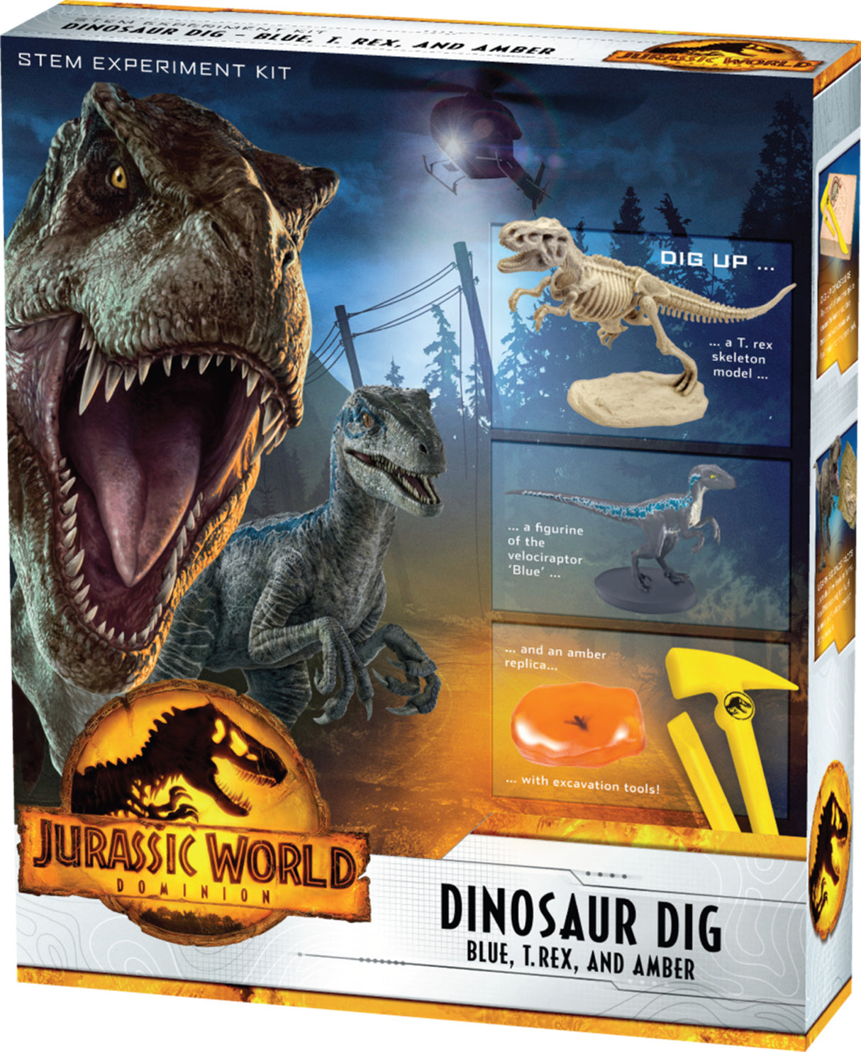 Jurassic World: Dominion Dinosaur Dig - Blue, T. Rex, and Amber