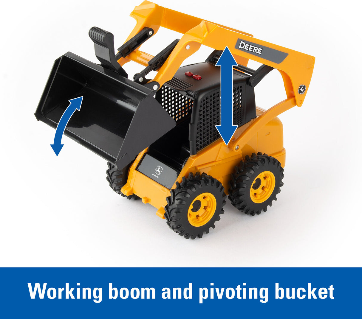 1:16 Big Farm John Deere Construction Set with Skid Loader, Chevrolet Silverado and Accessories