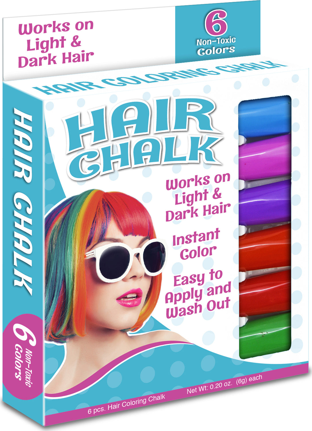 Hair Stix Hair Chalk 6 Piece Set