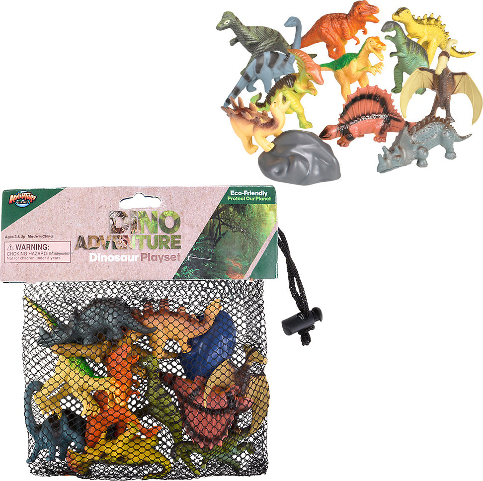 12 Dinos in a Mesh Bag