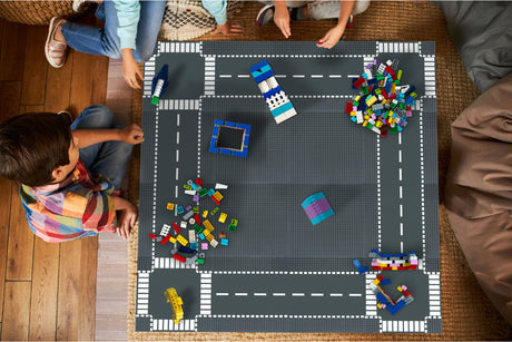 4PK Gray City Streets Baseplates