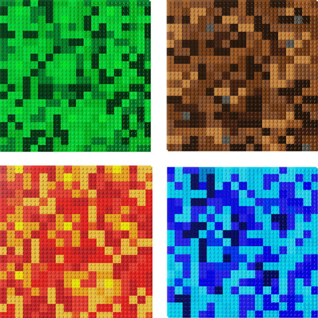 Slab Dream Lab 4pk Mosaic Solids Baseplate