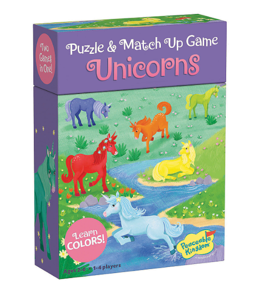 Unicorn Match-Up Game and Puzzle