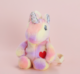 Plushie Unicorn Backpack - Pink