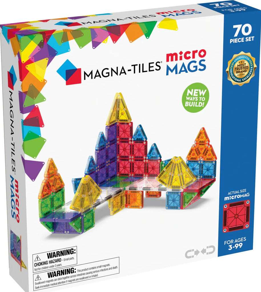 Magna-Tiles microMAGS 70-Piece Deluxe Set – Pufferbellies Toys & Books