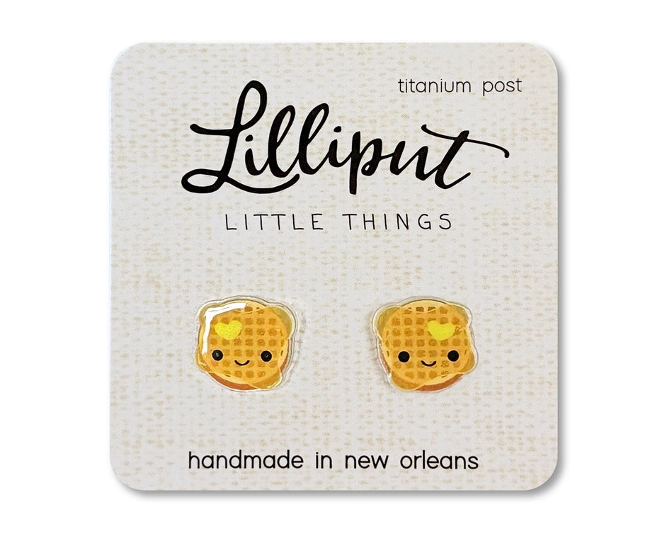 Kawaii Waffle Earrings Lilliput Little Things