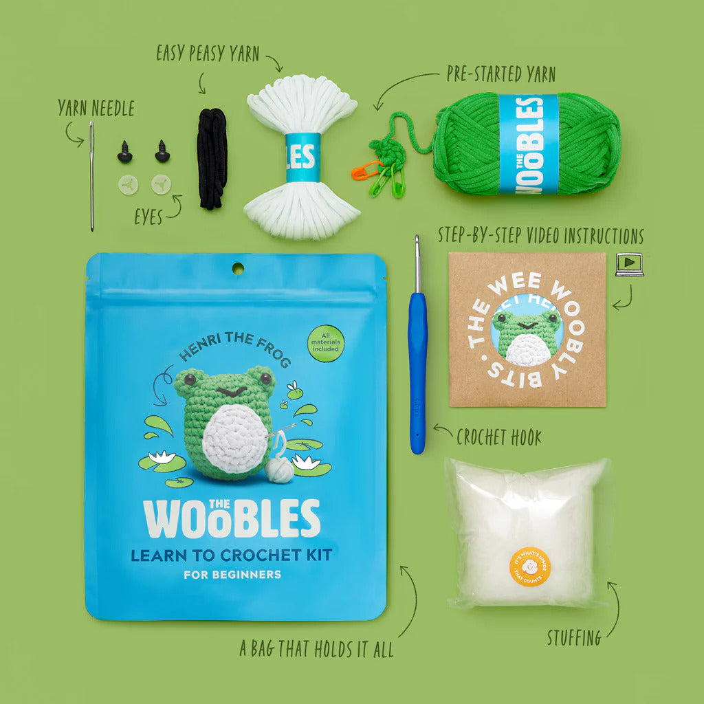 Woobles Henri the Frog Crochet Kit