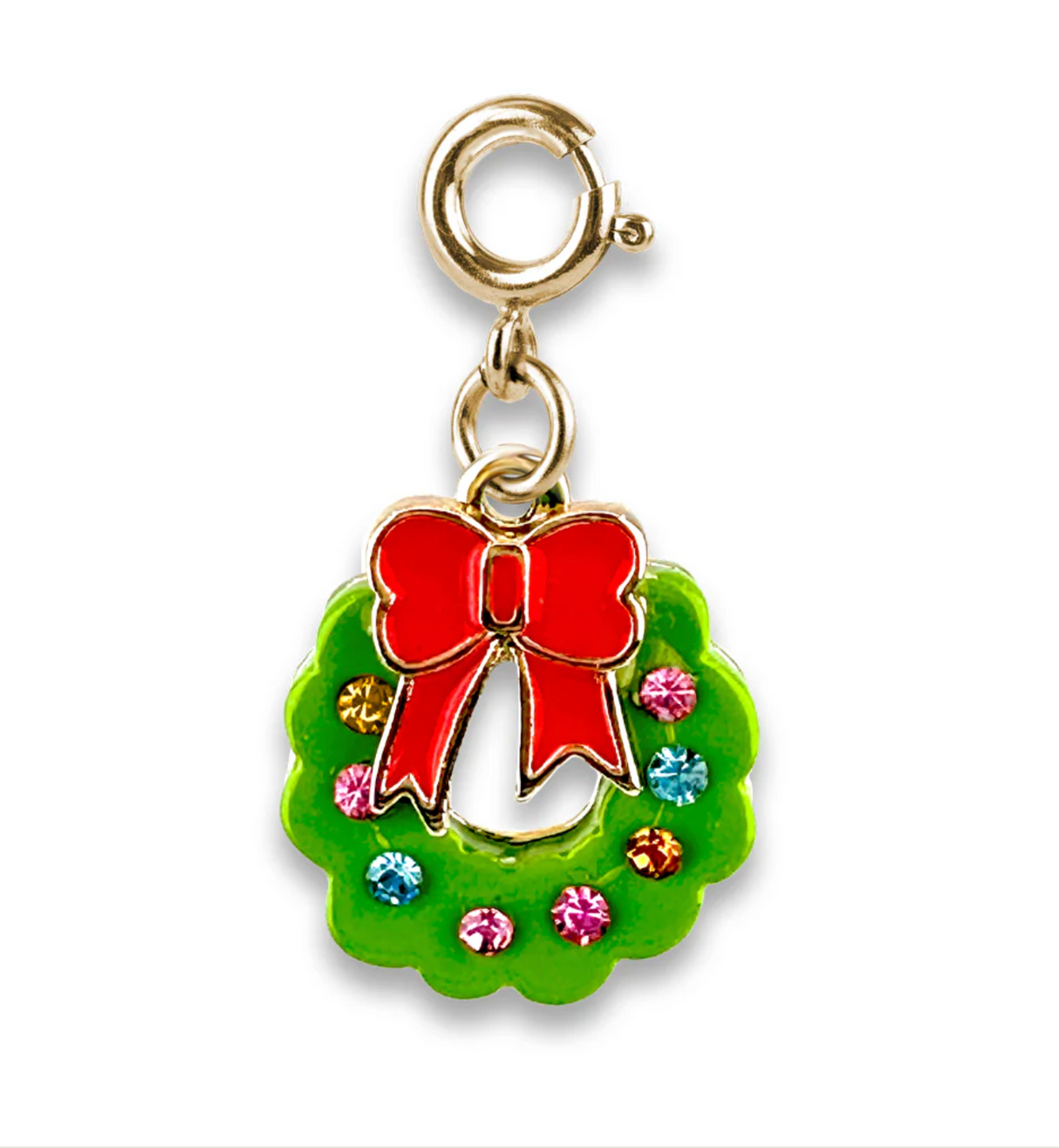 Gold Christmas Wreath Charm