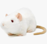 Wylie the White Rat Realistic Plush