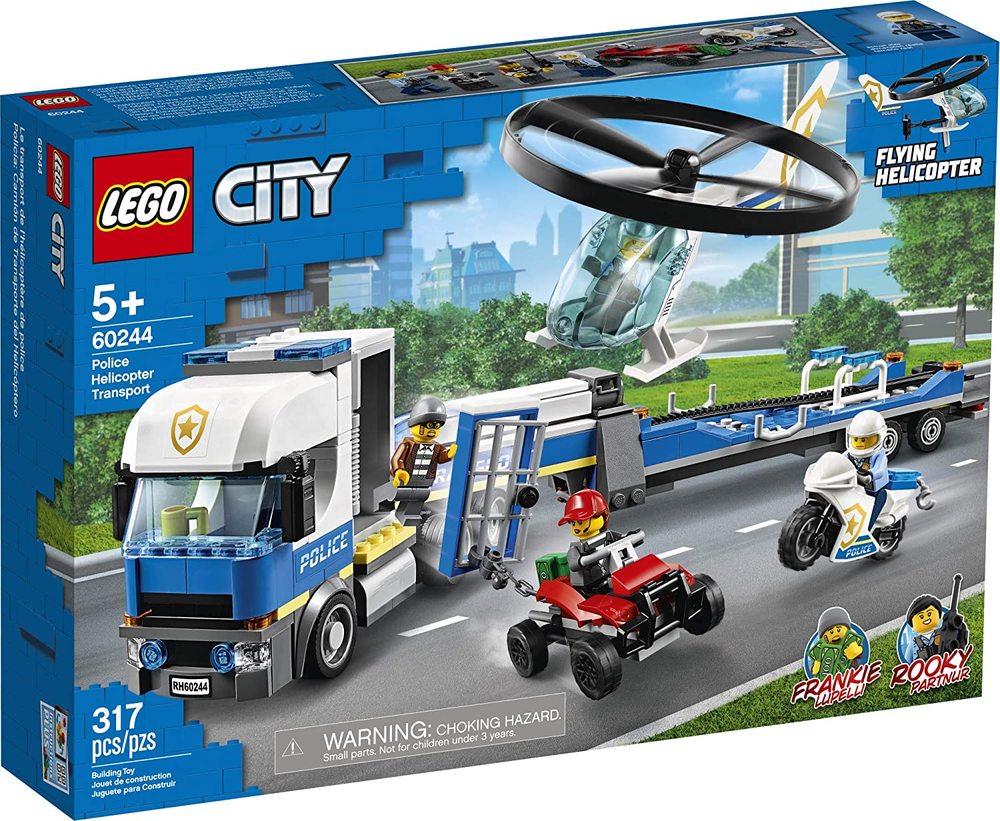 Конструктор lego city police полицейский вертолетный транспорт 60244