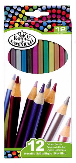 Download Metallic Colored Pencils, 12 Pack - Royal and Langnickel