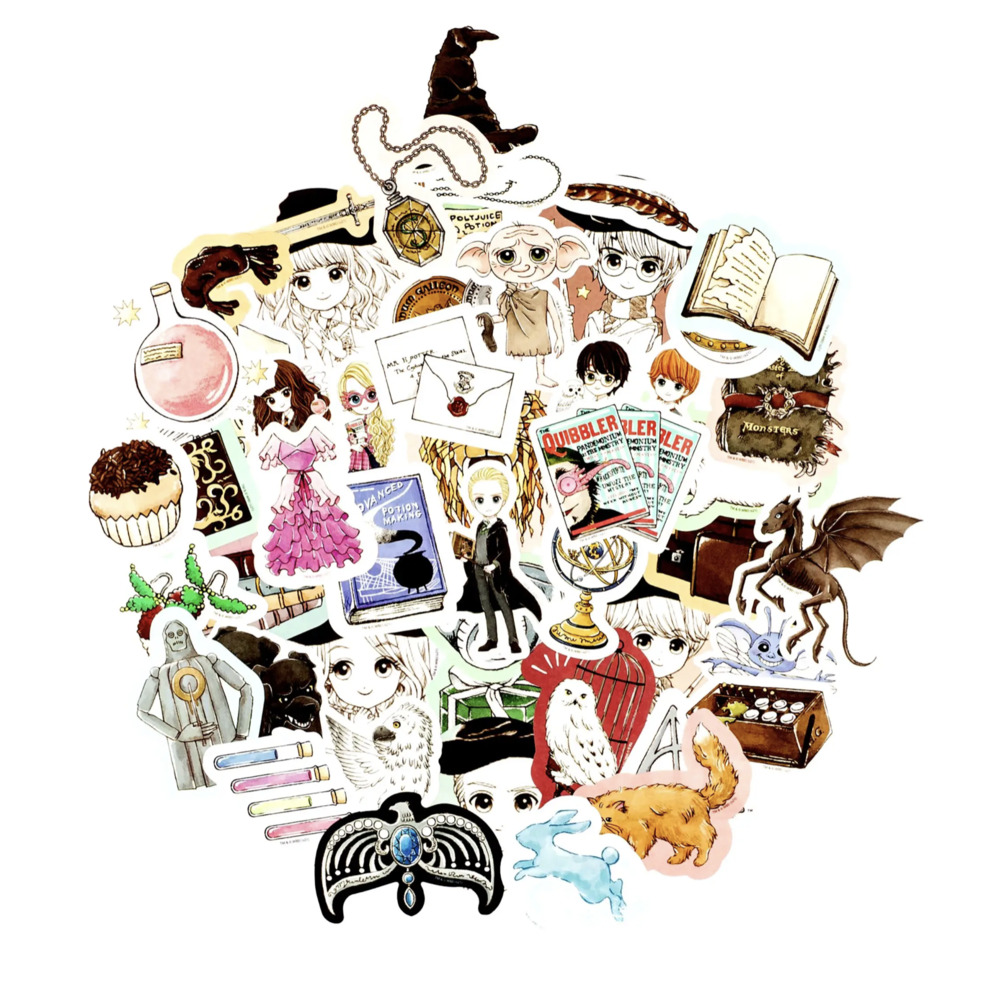 Set of 50 Harry Potter Vinyl Stickers - Magical Characters - Conquest  Journals