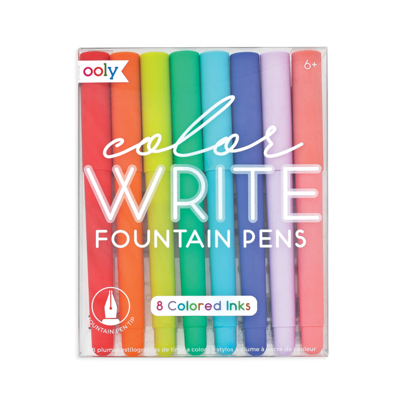 Color Write Fountain Pens (with Colored Ink) - OOLY
