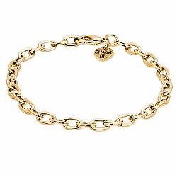 Gold Chain Charm Bracelet