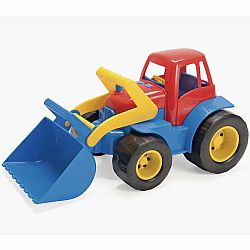 Tractor with Scoop and Rubber Wheels